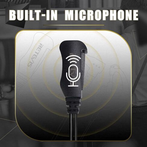Retevis RT22P Walkie Talkie Earpiece with Mic 1 Pin 3.5mm, Double Cable, Side PTT, Compatible RT22P Two Way Radios, Soft C-Type Earhook Walkie-Talkie Earpiece(10 Pack) in Saudi Arabia