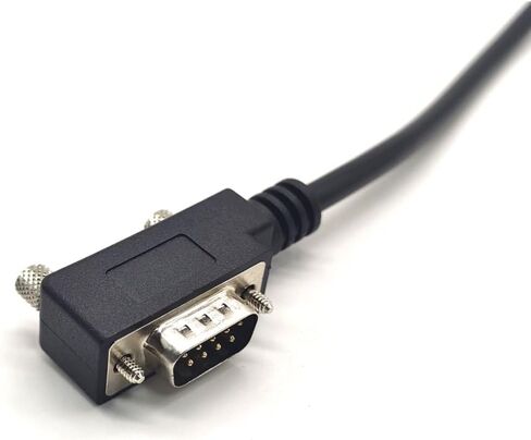 GXMRHWY DB9 9 دبوس ذكر الزاوية اليمنى كابل تسلسلي RS232 نهاية واحدة موصلات منخفضة المستوى لمودم الماسح الضوئي Pos الخ 1 متر in Kuwait