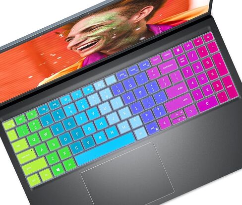 غطاء لوحة المفاتيح لجهاز 14 بوصة Dell Inspiron 14 5410 5418 5420 5425 5430 7415 7420 7425 7430 كمبيوتر محمول 2 في 1، Dell Latitude 14 3320 3420/16 بوصة Dell Inspiron 16 5630 5620 5625 7620/ Inspiron 1 3 5310 جلد أسود in Kuwait
