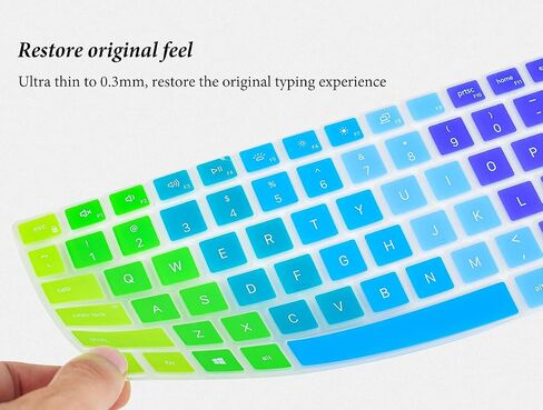 غطاء لوحة المفاتيح لجهاز 14 بوصة Dell Inspiron 14 5410 5418 5420 5425 5430 7415 7420 7425 7430 كمبيوتر محمول 2 في 1، Dell Latitude 14 3320 3420/16 بوصة Dell Inspiron 16 5630 5620 5625 7620/ Inspiron 1 3 5310 جلد أسود in Kuwait
