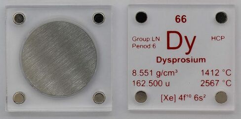 Dysprosium (Dy) 24.26mm Metal Disc with Acrylic Case for Collection or Experiments in Saudi Arabia