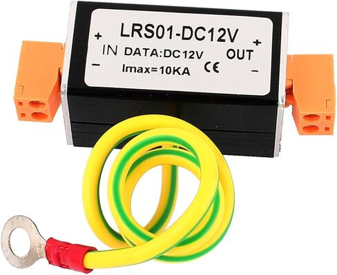 uxcell LRSO1 DC 12V Lightning Arrester Power Surge Protector Black in Saudi Arabia