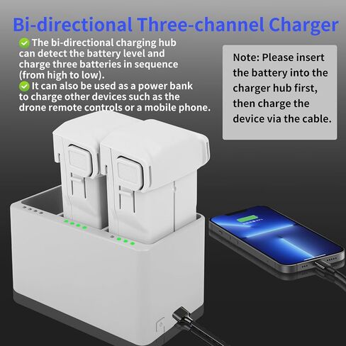 Rszfnjxry Mini 4 Pro/Mini 3 Series Intelligent Flight Battery Plus(2 Packs) with Bi-Directional Charging Hub for DJI Mini 4 Pro/Mini 3/ Mini 3 Pro,3850mAh 47 Mins Flight Time in Saudi Arabia