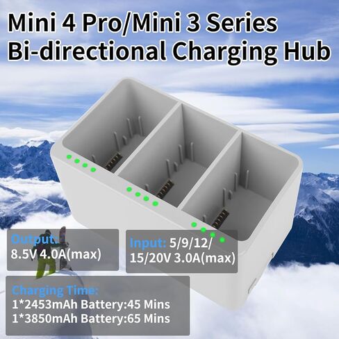 Rszfnjxry Mini 4 Pro/Mini 3 Series Intelligent Flight Battery Plus(2 Packs) with Bi-Directional Charging Hub for DJI Mini 4 Pro/Mini 3/ Mini 3 Pro,3850mAh 47 Mins Flight Time in Saudi Arabia