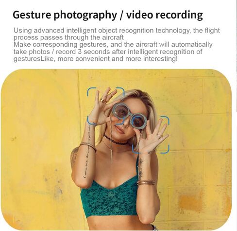 HOTOSYY UAV مع كاميرات مزدوجة، محمولة، تجنب العوائق من ثلاثة جوانب، إقلاع/هبوط بلمسة واحدة، ارتفاع ثابت، وظيفة التمرير 360 درجة (أسود) in Kuwait