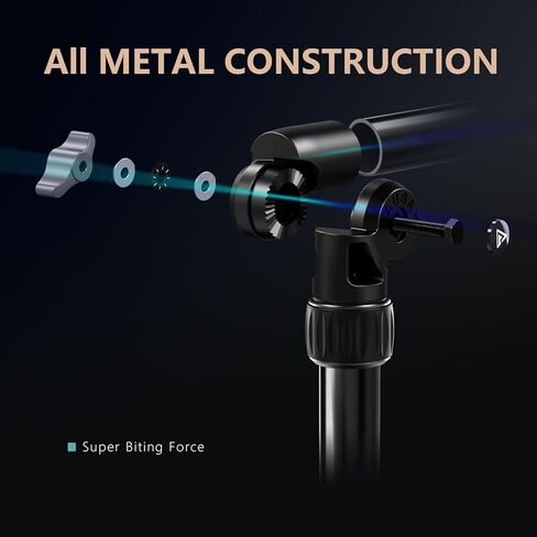 【جميع المعادن】ذراع سحري لسطح المكتب من RAUBAY، حامل مكتب للكاميرا العلوية، حامل إضاءة طاولة مع رأس كروي 1/4 بوصة، محول 3/8 بوصة و5/8 بوصة، مشبك C، ذراع ذراع قابل للسحب لكاميرات DSLR، وكاميرا الويب، والميكروفون، وجهاز العرض DMA01 in Kuwait