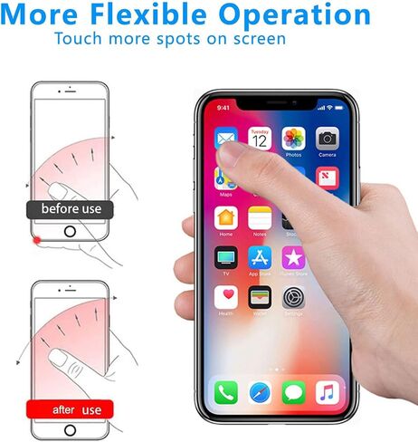 Cell Phone Ring Holder Stand 2 Packs, Glitter Diamond Phone Ring Finger Kickstand Universal 360 Degree Rotation,Transparent Phone Ring Grip Compatible with Various Mobile Phones in Kuwait