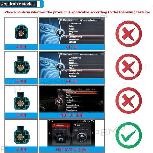 PEMP Linux Screen for BMW 2012-2017 F30 F31 F32 F33 F34 F35 F20 F21 F22 ID4 NBT CIC, Support iOS 26 Wired and Wireless CarPlay Retrofit Android Auto 328i 320i Accessories Radio in Saudi Arabia