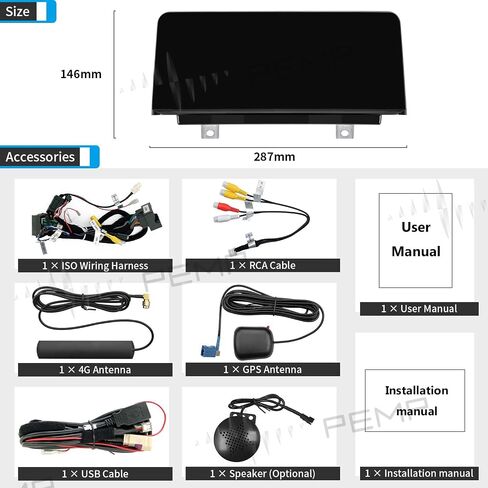 PEMP Linux Screen for BMW 2012-2017 F30 F31 F32 F33 F34 F35 F20 F21 F22 ID4 NBT CIC, Support iOS 26 Wired and Wireless CarPlay Retrofit Android Auto 328i 320i Accessories Radio in Saudi Arabia