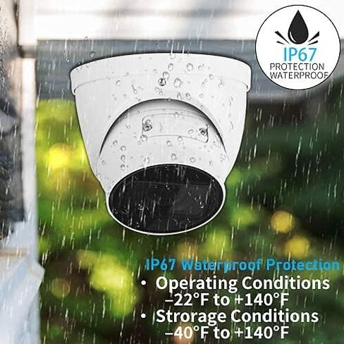 EmpireTech Ultra Low Light 4MP IP PoE Wired Security Outdoor Turret Camera,1/1.8" CMOS,Motorized 2.7mm-12mm Lens,Built-in Mic,Vehicle and Human,IPC-T54IR-ZE Black S3 in Kuwait