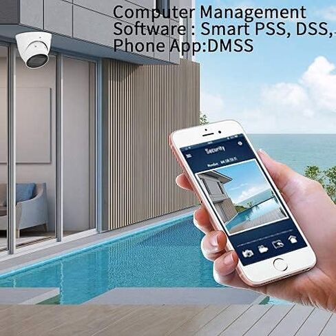 EmpireTech Ultra Low Light 4MP IP PoE Wired Security Outdoor Turret Camera,1/1.8" CMOS,Motorized 2.7mm-12mm Lens,Built-in Mic,Vehicle and Human,IPC-T54IR-ZE Black S3 in Kuwait