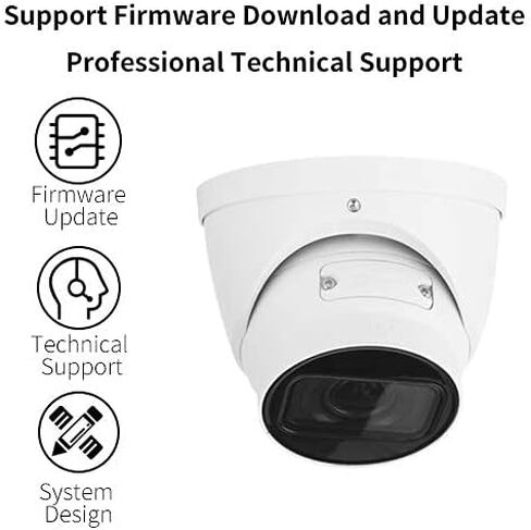 EmpireTech Ultra Low Light 4MP IP PoE Wired Security Outdoor Turret Camera,1/1.8" CMOS,Motorized 2.7mm-12mm Lens,Built-in Mic,Vehicle and Human,IPC-T54IR-ZE Black S3 in Kuwait