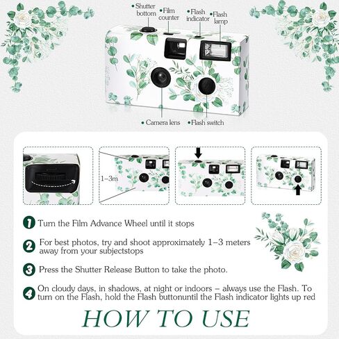 Xuhal 10 Pack Disposable Cameras for Wedding Bulk 34mm Single Use Film Camera with Flash Color Film One Time Use Camera for Photography Birthday Gathering Wedding Anniversary Travel Camp Party Supply in Saudi Arabia