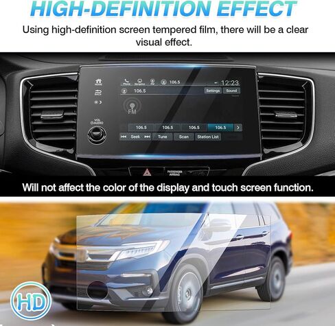 Autorder مناسب تمامًا لواقي الشاشة 2019-2021 Honda Civic LX EX Touring Si EX-L 4 أزرار من الزجاج المقسى 9H طبقة حماية لشاشة اللمس in Saudi Arabia