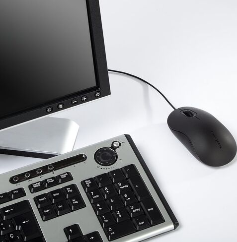 تارغوس ماوس ضوئي 3 ازرار USB بالحجم الكامل مع سلك USB بطول 6 قدم، يدعم ويندوز وماك، اسود (AMU81USZ) in Kuwait