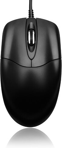 Adesso 3 Button Desktop PS/2 Optical Scroll Mouse, Black in Saudi Arabia