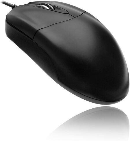 Adesso 3 Button Desktop PS/2 Optical Scroll Mouse, Black in Saudi Arabia