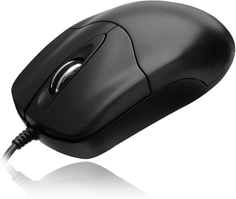 Adesso 3 Button Desktop PS/2 Optical Scroll Mouse, Black in Saudi Arabia