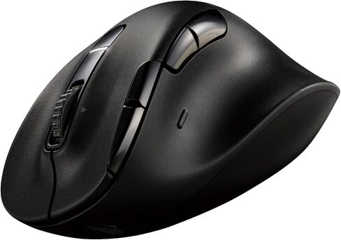 ELECOM EX-G PRO Ergonomic Mouse, Multi-Device Bluetooth or Wireless USB, Silent Click 8 Button, 1000/2000 DPI, Rechargeable, High-Speed Scroll Tilt, for Windows, macOS, Laptop, PC, Tablet (Medium) in Saudi Arabia