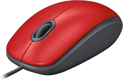 Logitech M110 Wired USB Mouse, Silent Buttons, Comfortable Full-Size Use Design, Ambidextrous PC/Mac/Laptop - Grey in Kuwait