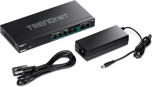 تريند نت مفتاح متعدد الوظائف بـ7 منافذ، 5 منافذ ار جيه 45 قاعدة تي 1G، 2 × 2.5G RJ-45، سعة تحويل 20Gbps قابل للتثبيت على الحائط، التوصيل والتشغيل، مفتاح شبكة ايثرنت، حماية مدى الحياة، اسود، TEG-S327 in Saudi Arabia