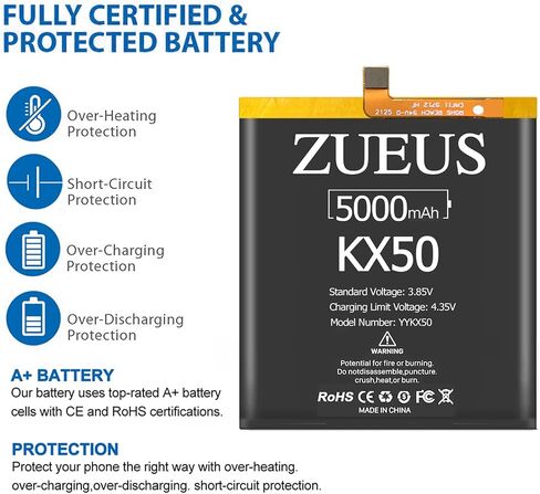 Moto G Stylus Battery Upgraded ZUEUS 5000mAh Li-Polymer Battery Replacement for Motorola Moto G Stylus 2020 (KX50) Moto G Pro,Moto G8 Stylus,XT2043-4,XT2043-8 with Screwdriver Tool Kit in Kuwait