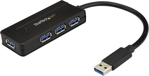 موزع USB 3.0 محمول 4 منافذ, اسود in Saudi Arabia