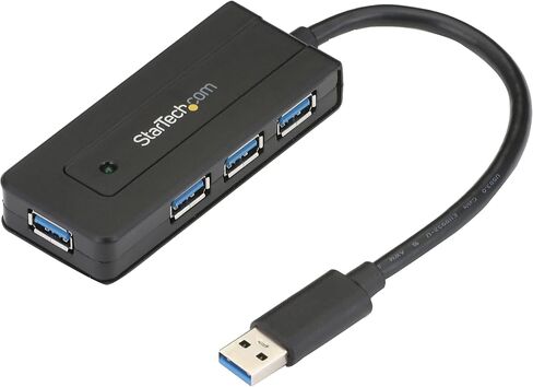 موزع USB 3.0 محمول 4 منافذ, اسود in Saudi Arabia