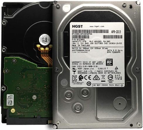 HGST Ultrastar 7K6000 HUS726060ALE610 (0F23001) 6 تيرابايت 7200 دورة في الدقيقة 128 ميجابايت كاش SATA 6.0 جيجابت في الثانية 3.5 بوصة محرك الأقراص الصلبة للمؤسسات - ضمان 5 سنوات (متجدد)، قرص صلب ميكانيكي in Saudi Arabia