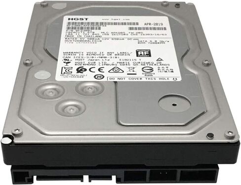 HGST Ultrastar 7K6000 HUS726060ALE610 (0F23001) 6 تيرابايت 7200 دورة في الدقيقة 128 ميجابايت كاش SATA 6.0 جيجابت في الثانية 3.5 بوصة محرك الأقراص الصلبة للمؤسسات - ضمان 5 سنوات (متجدد)، قرص صلب ميكانيكي in Saudi Arabia