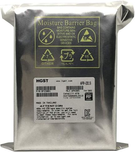 HGST Ultrastar 7K6000 HUS726060ALE610 (0F23001) 6 تيرابايت 7200 دورة في الدقيقة 128 ميجابايت كاش SATA 6.0 جيجابت في الثانية 3.5 بوصة محرك الأقراص الصلبة للمؤسسات - ضمان 5 سنوات (متجدد)، قرص صلب ميكانيكي in Saudi Arabia