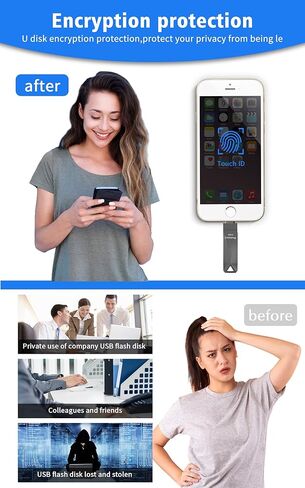 عصا صور معتمدة من ابل لجوال ايفون بسعة 512 جيجابايت للايفون، ذاكرة فلاش USB لذاكرة ايفون، عصا ذاكرة ايفون لاجهزة ايباد/ايفون/حافظة صور الكمبيوتر، قرص صلب محمول - ذهبي in Kuwait