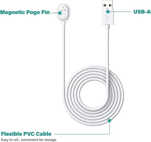 TUSITA 10-ft. Outdoor Magnetic Charging Cable Compatible with Arlo Ultra 1 2 | Arlo Pro 3 4 5S - 3M, White in Saudi Arabia