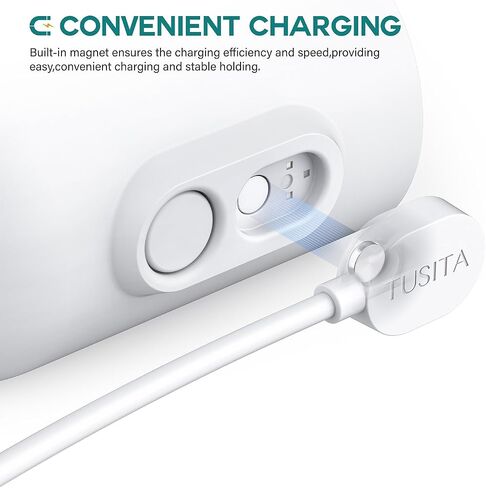TUSITA 10-ft. Outdoor Magnetic Charging Cable Compatible with Arlo Ultra 1 2 | Arlo Pro 3 4 5S - 3M, White in Saudi Arabia
