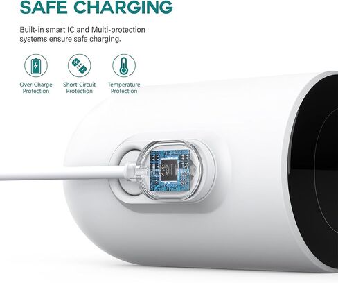 TUSITA 10-ft. Outdoor Magnetic Charging Cable Compatible with Arlo Ultra 1 2 | Arlo Pro 3 4 5S - 3M, White in Saudi Arabia