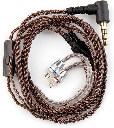 كابل KBEAR Rhyme 2Pin IEM 8 كور مطور من النحاس والفضة الهجين لسماعات الأذن كابل بديل لشاشة الأذن لـ KZ EDX ZS10pro ZST AS10 TRN V90 T3 C10 BLON BL03 KS2 KS1 in Kuwait