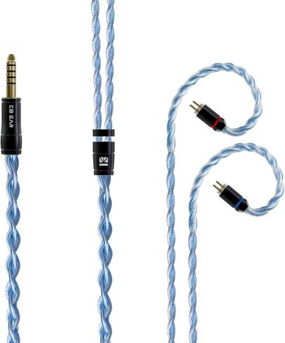 كابل KBEAR Rhyme 2Pin IEM 8 كور مطور من النحاس والفضة الهجين لسماعات الأذن كابل بديل لشاشة الأذن لـ KZ EDX ZS10pro ZST AS10 TRN V90 T3 C10 BLON BL03 KS2 KS1 in Kuwait