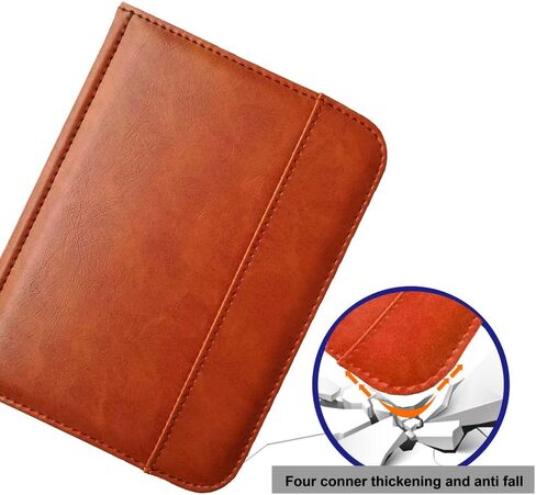 Barnes & Noble Nook Simple Touch eBook Reader Case, Flip Leather Cover for 6 Inch Nook Model BNRV300 BNRV350 BNRV500 Heavy Duty Protection Case (Brown) in Kuwait