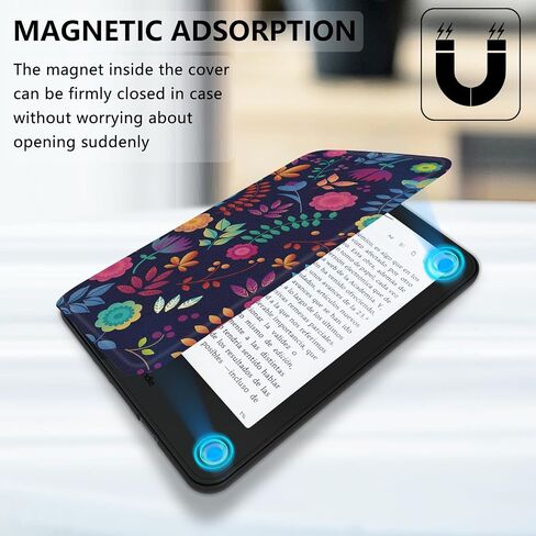 MOROCK Slim Case for 6" Kindle Paperwhite(10th Generation, 2018 Release),Fits 2018 Kindle Paperwhite 10th Gen (Model No. PQ94WIF),Lightweight PU Leather Cover,Oil Painting Flowers in Kuwait