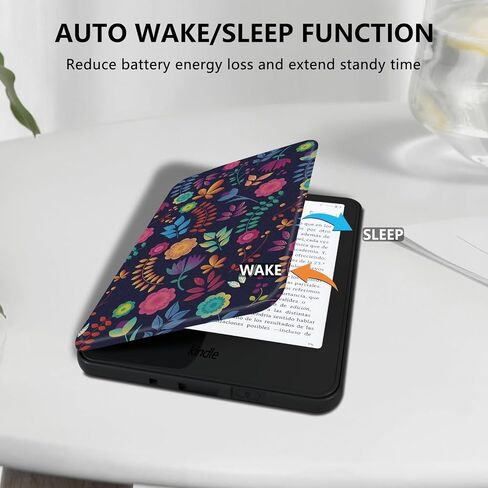 MOROCK Slim Case for 6" Kindle Paperwhite(10th Generation, 2018 Release),Fits 2018 Kindle Paperwhite 10th Gen (Model No. PQ94WIF),Lightweight PU Leather Cover,Oil Painting Flowers in Kuwait