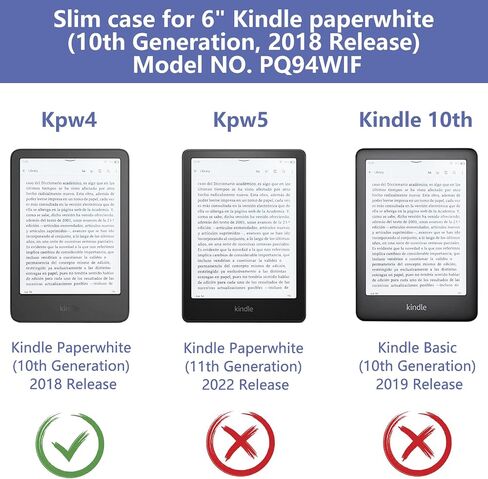 MOROCK Slim Case for 6" Kindle Paperwhite(10th Generation, 2018 Release),Fits 2018 Kindle Paperwhite 10th Gen (Model No. PQ94WIF),Lightweight PU Leather Cover,Oil Painting Flowers in Kuwait