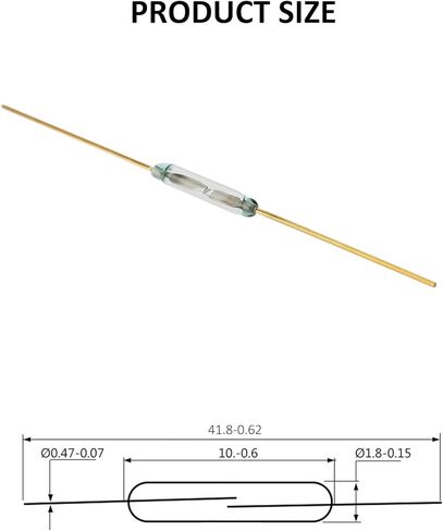 DIYhz Reed Switch GPS-14A 14mm Plastic Anti-Interference Normally Open Magnetic Control Switch 10PCS in Kuwait