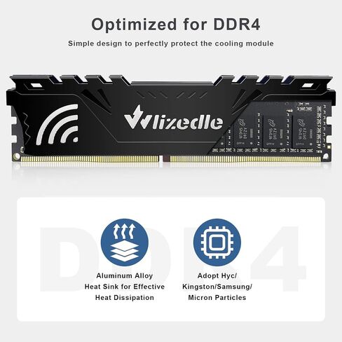 DDR3 RAM 16GB Kit (2x8GB) 1600MHz CL11 DIMM Wlizedle Desktop Memory PC3-12800 240-Pin 1.5V 2Rx8 Dual Rank Channel Non-ECC Unbuffered PC PC Sdram Sticks Module ترقية (أسود) in Kuwait