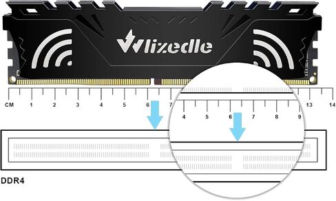 DDR3 RAM 16GB Kit (2x8GB) 1600MHz CL11 DIMM Wlizedle Desktop Memory PC3-12800 240-Pin 1.5V 2Rx8 Dual Rank Channel Non-ECC Unbuffered PC PC Sdram Sticks Module ترقية (أسود) in Kuwait