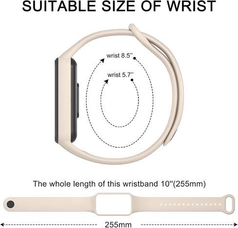 Amzpas TPU Bands for Amazfit Band 7 Fitness & Health Tracker, 3 Pack Soft Breathable Wristband, Adjustable Replacement Sportt Strap for Women Men in Kuwait