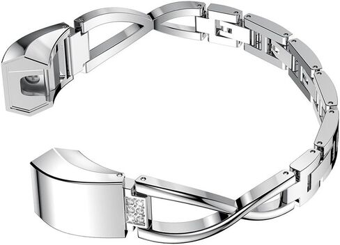 Ginamart for Fitbit Alta HR and Alta Bands Small Large, Jewelry Metal Replacement Band Accessory Strap Bracelet Bangle Wristband Rose Gold Silver Gold Black in Saudi Arabia