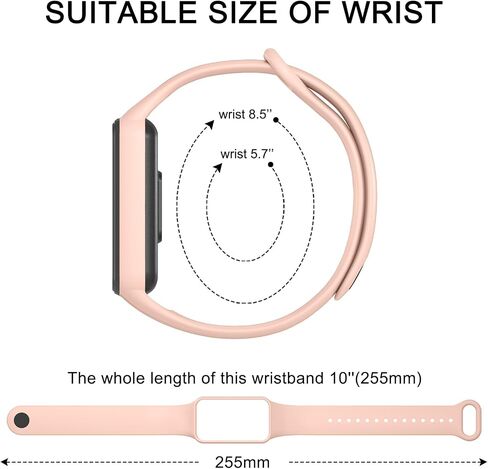 Amzpas TPU Bands for Amazfit Band 7 Fitness & Health Tracker, 3 Pack Soft Breathable Wristband, Adjustable Replacement Sportt Strap for Women Men in Kuwait