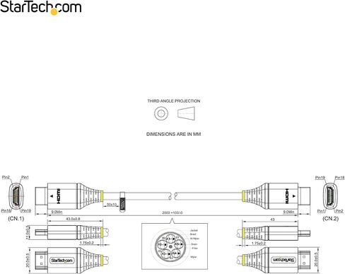 StarTech 3ft Premium Certified HDMI 2.0 Cable, 4K 60Hz, HDR10, M/M in Saudi Arabia