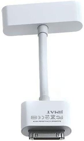 JIMAT 30-Pin to HDMI, Dock to HDMI TV AV Cable Adapter Video Converter + Charging | Support iOS 9.3 | Extender Projector, TV, Monitor | Compatible for iPad 2 3 iPhone 4 4S iPod Touch 4 in Saudi Arabia
