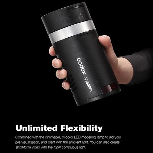 فلاش GODOX AD300 Pro Godox AD300Pro Godox Flash، TTL 2.4G HSS 1 / 8000s فلاش خارجي مع بطارية ليثيوم 2600 مللي أمبير في الساعة، وقت إعادة التدوير 0.01-1.5 ثانية، 320 ومضة طاقة كاملة، مع حقيبة ظهر/AD-S60S Softbox/مظلتين in Kuwait